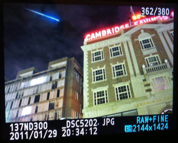 Meteor over Harvard Sq., Cambridge, MA