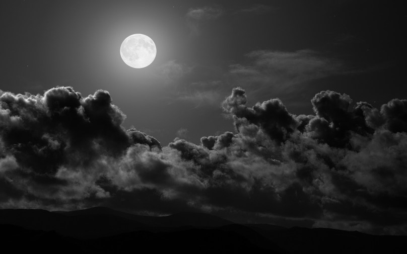 Full Moon & Clouds