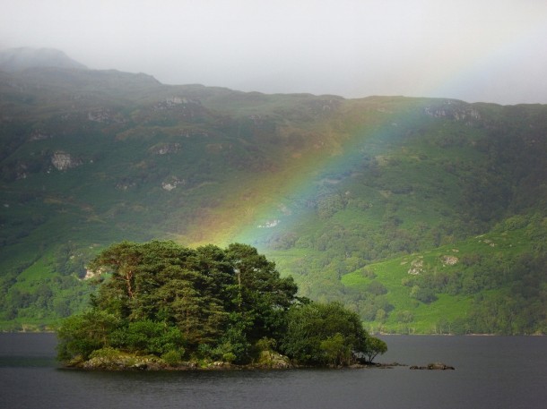 Rainbow over Loch Lomond, Scotland