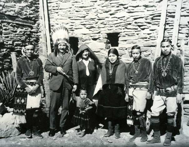 Albert Einstein with a group of Hopi Indians, 1922.