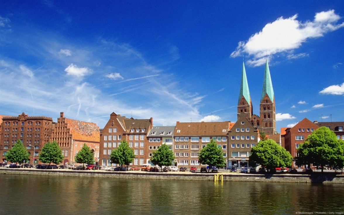 The river of Luebeck in Germany